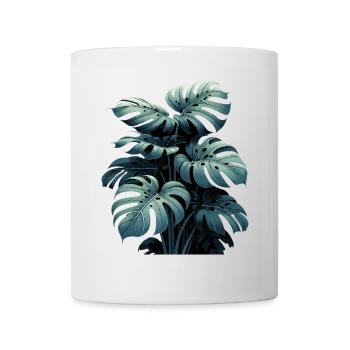 Cadeau de la forêt tropicale Monstera deliciosa - Mug blanc - blanc - Devant