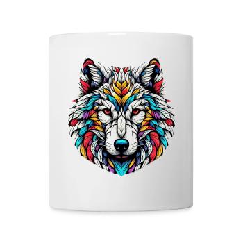 Loup - Mug blanc - blanc - Devant