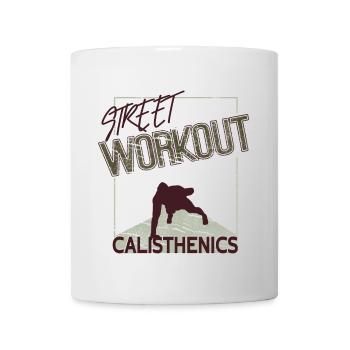 Entraînement de rue – Conception de calisténique - Mug blanc - blanc - Devant