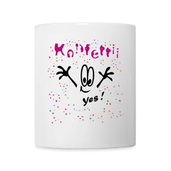 Konfetti Karneval Comic - Tasse - Weiß - Vorne