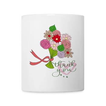 Thank you bouquet - Mug - white - Front