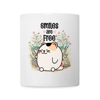 Les sourires sont gratuits - Mug blanc - blanc - Devant