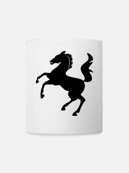 Pferd Symbol dynamisch springend - Tasse - Weiß
