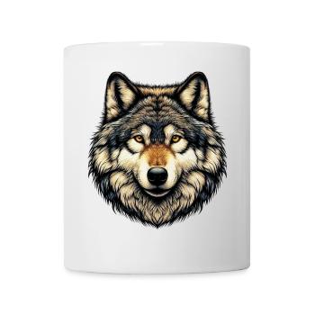 Loup - Mug blanc - blanc - Devant