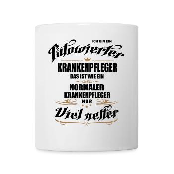 Tätowierter Krankenpfleger ist netter! - Tasse - Weiß - Vorne