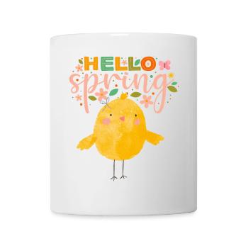 Rêve printanier humoristique au poulet - Mug blanc - blanc - Devant