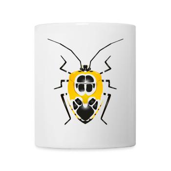 Runibia decorata Creepy Crawly Insect Yellow Black - Mug - white - Front