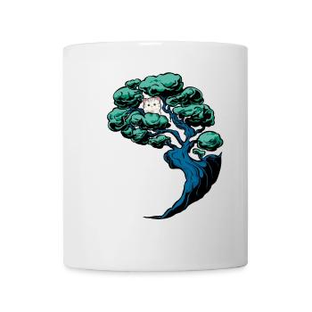 Cat, Tree, Cats, Child, Fantasy - Mug - white - Front