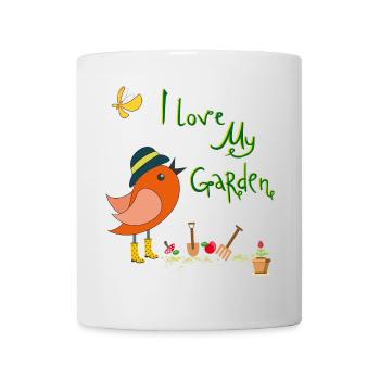 J’aime mon jardin printemps - Mug blanc - blanc - Devant