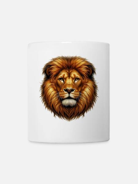 Löwe - Tasse - Weiß