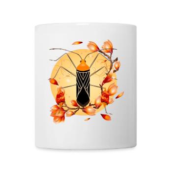 Anisoscelis alipes Blattfußwanze und Magnolie - Tasse - Weiß - Vorne