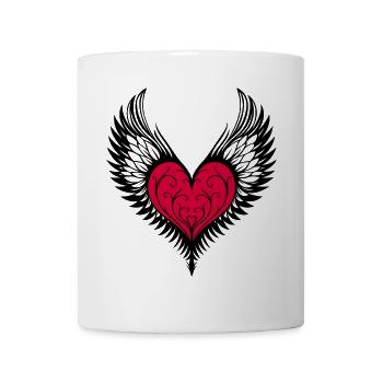 Heart Wings Winged Heart - Mug - white - Front