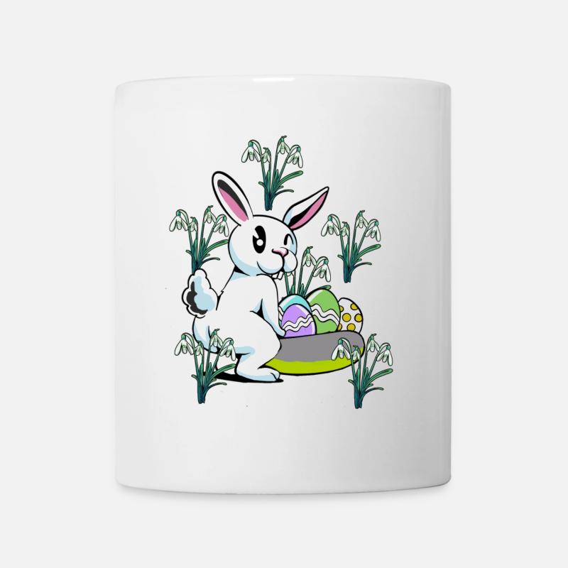 Frühling Schneeglöckchen Blumen Ostern Hase - Tasse - Weiß