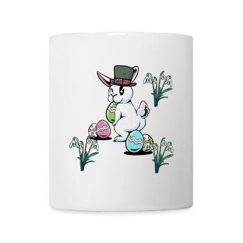 Oeufs de Pâques Fête de Pâques Lapin de Pâques enfant - Mug blanc - blanc - Devant