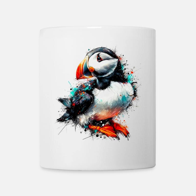 Papageitaucher - Tasse - Weiß