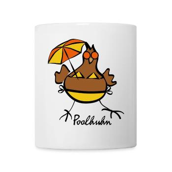 RIKELS Design: Poolhuhn 2026 - Tasse - Weiß - Vorne