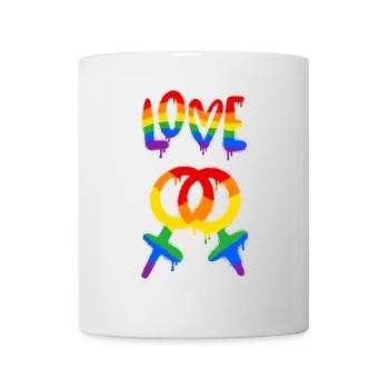 Pride gay love - Cadeaux Gay Pride - Mug blanc - blanc - Devant