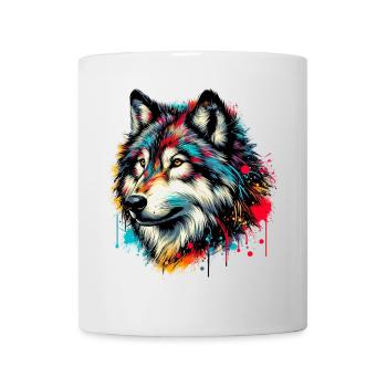 Loup - Mug blanc - blanc - Devant