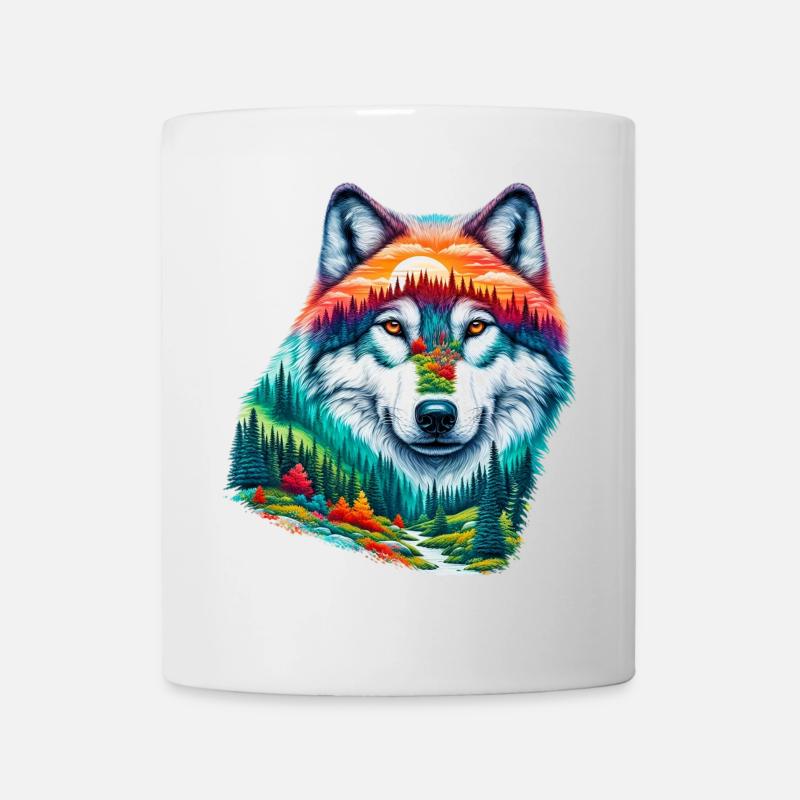 Wolf - Tasse - Weiß