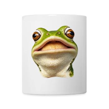 Lächelnder Frosch - Tasse - Weiß - Vorne