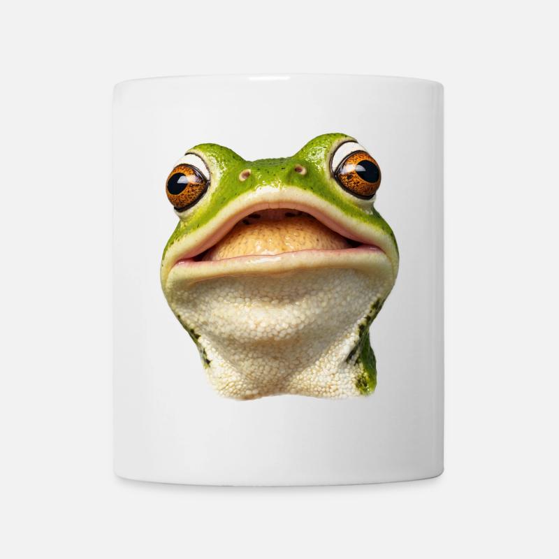 Lächelnder Frosch - Tasse - Weiß