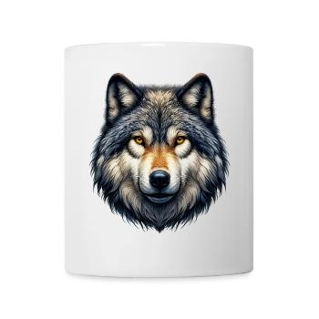 Loup - Mug blanc - blanc - Devant