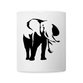 Eléphant d’Afrique - Mug blanc - blanc - Devant