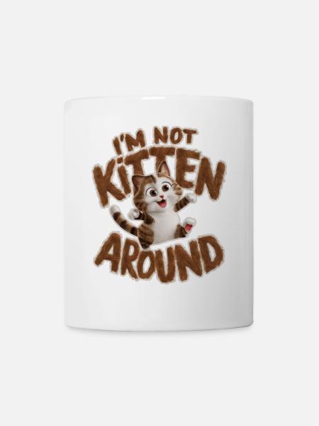 Chat - Je ne suis pas chaton around_2 - Mug blanc - blanc