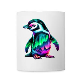 Manchot aurore boréale - Mug blanc - blanc - Devant