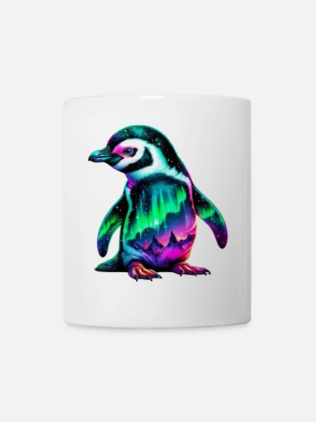 Aurora Borealis Pinguin - Tasse - Weiß