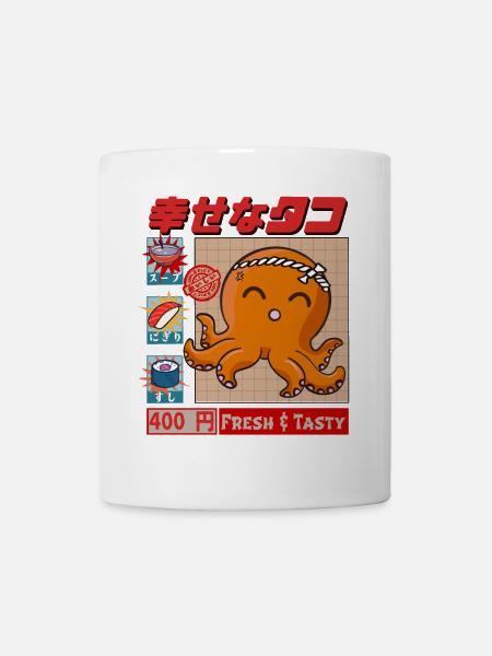 Happy Squid - Fresh & tasty - Tasse - Weiß
