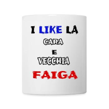 belle chemise CARA E VECCHIA FAIGA jerry calà - Mug blanc - blanc - Devant