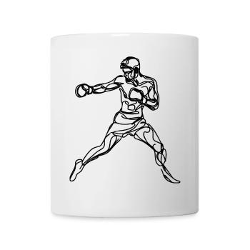 Boxen Zeichnung - Tasse - Weiß - Vorne