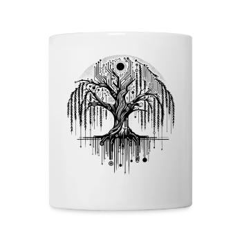 Technologie Lebensbaum Platine Weide - Tasse - Weiß - Vorne