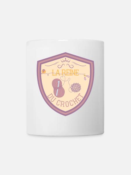 Reine du crochet. Loisirs créatifs. Fête des mères - Mug blanc - blanc