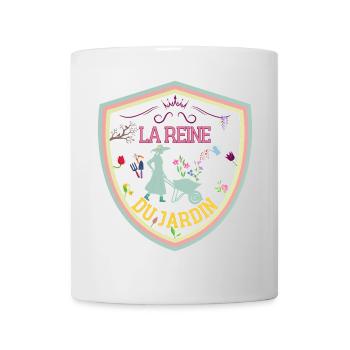 La Reine du jardin. Fête jardinière - Mug blanc - blanc - Devant