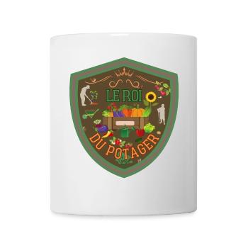 Roi du potager. Fête jardinier. Fruits et légumes - Mug blanc - blanc - Devant