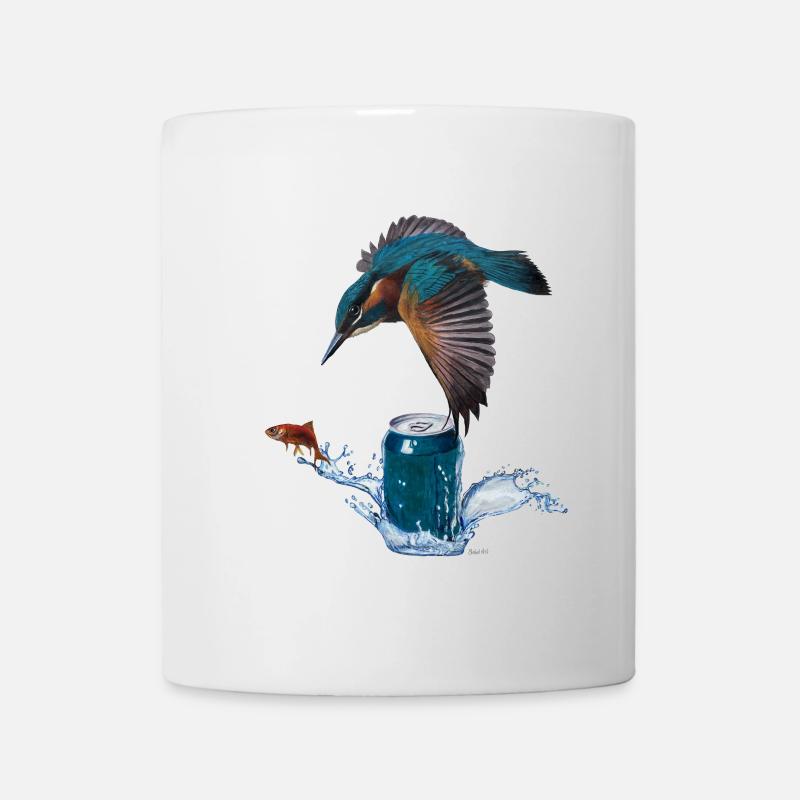 Eisvogel - Tasse - Weiß