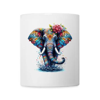 Éléphant - Mug blanc - blanc - Devant