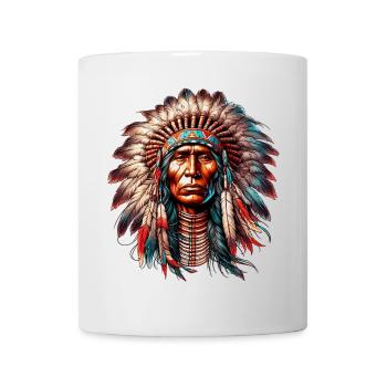 Amérindien Peau rouge d’Amérique - Mug blanc - blanc - Devant