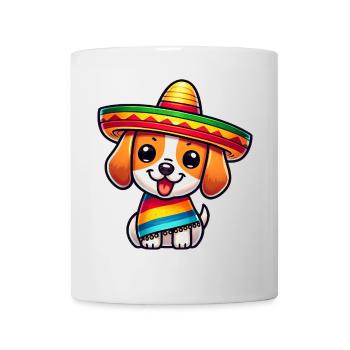 Cinco de Mayo Beagle Hund in Mexiko - Tasse - Weiß - Vorne