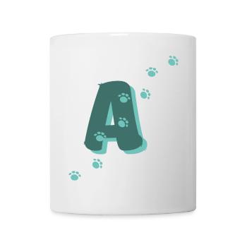 Pfoten Buchstabe A - Tasse - Weiß - Vorne