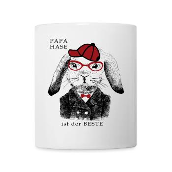PAPA HASE est la meilleure journée des hommes - Mug blanc - blanc - Devant