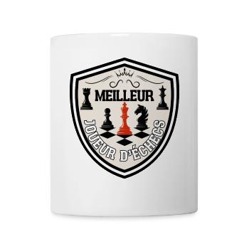 Meilleur joueur d'échecs. Cadeau roi des échecs. - Mug blanc - blanc - Devant