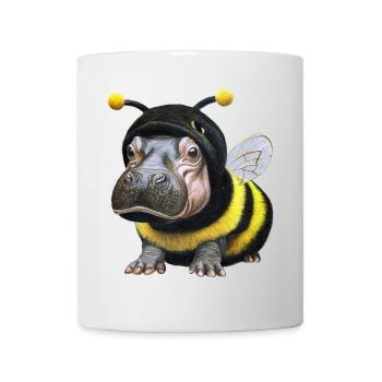 Hippopotamus Bee 1 - Mug - white - Front