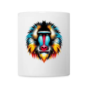 Singe mandrill - Mug blanc - blanc - Devant