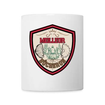 Meilleur Bûcheron. Garde forestier. Papa bûcheron - Mug blanc - blanc - Devant