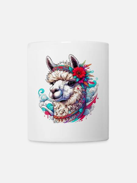Alpaka - Tasse - Weiß
