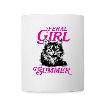 Feral Girl Summer Women Girls Cat Lover Summer - Mug - white - Front