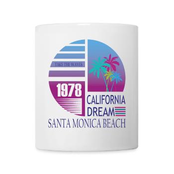 California Dream 1978 Santa Monica Beach - Mug - white - Front